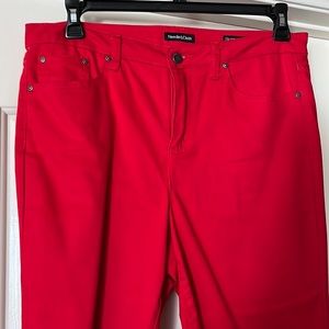 Bright red pants